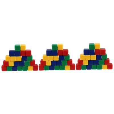 Abaodam 3sets Smooth Colored Dices for Early Educational Plaything Lightweight Easy to Catch Safe Edges Fun Learning Props for Classroom Home Activities 24pcs*3