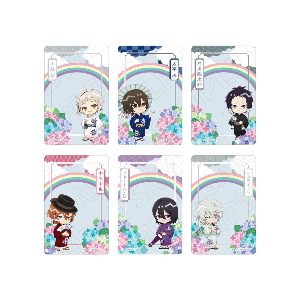Character Toy, Bungo Stray Dogs x Hydrangea, Trading Clear Cards, Box of 6