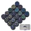 10 Set 1/64 Wheels and Tires Set, Chameleon Color 1 64 Scale Wheels with 5 Styles of Rims and Rubber Tires for 1/64 Diecast Cars Upgraded and Modified Rubber Tires (10set) view 1