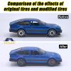10 Set 1/64 Wheels and Tires Set, Chameleon Color 1 64 Scale Wheels with 5 Styles of Rims and Rubber Tires for 1/64 Diecast Cars Upgraded and Modified Rubber Tires (10set) view 2
