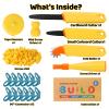 FIIOEOY Cardboard Construction Kit, 138 PCS Cardboard Cutting Tools for Kids, STEM Reusable Tool for DIY Creativity Projects Educational Toy Birthday Gift for Boys Girls Age 6+ view 3
