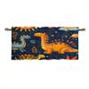 TOWINSFB Cute Cartoon Space Dinosaur Window Valances, Rod Pocket Playful Star Moon Animal Window Treatment Short Curtains for Kitchen/Bathroom/Living Room, 54" W X 18" L view 4