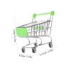 Veemoon Mini Shopping Cart Toy for Boys and Girls Tiny Iron Handcart Wheels Cute Decorative Storage Basket for Dolls Playroom and Use view 2