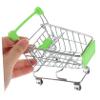 Veemoon Mini Shopping Cart Toy for Boys and Girls Tiny Iron Handcart Wheels Cute Decorative Storage Basket for Dolls Playroom and Use view 3