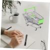 Veemoon Mini Shopping Cart Toy for Boys and Girls Tiny Iron Handcart Wheels Cute Decorative Storage Basket for Dolls Playroom and Use view 4