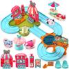 Hamster Track Toys for Kids - Pretend Play Ice Cream Theme Educational Track Car Games Set with 2 Mini Hamster Toys & Accessories, Birthday Toy for 3 4 5 6 7 Year Old Toddlers Boys Girls view 1