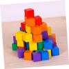 ERINGOGO 1set Wooden Cube Blocks for Early Childhood Education Smooth Craft Cubes for Projects and Mathematics Teaching Aid Solid Design for -Term Use view 2