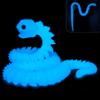 WUQIREN 48.8inch Super Large 3D Printed Snake,Movable Teeth,Bigger Fidget Crystal Snake Toys,3D Printed Stuff Animals Toys,Articulated Snake for Home Office Desk Wall Decor (Glow-Blue) view 1