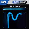 WUQIREN 48.8inch Super Large 3D Printed Snake,Movable Teeth,Bigger Fidget Crystal Snake Toys,3D Printed Stuff Animals Toys,Articulated Snake for Home Office Desk Wall Decor (Glow-Blue) view 3