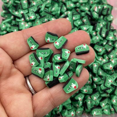 Large Smiling Key Lime Pie Polymer Clay Slices, Fake Dessert Embellishments, Non Edible Nail Art Charms, Faux Miniature Pie for Resin, Slime or Crafts (Non Edible (30 gram bag)