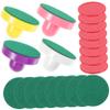 ARTSEWPLY Air Hockey Accessories Set 2 Plastic Paddles and 4 Ice Hockey Pucks for Game Table Replacement Parts for Family Fun view 1