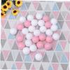 Toddmomy 100 Pcs Thicken Plastic Ocean Balls for Wave Balls for Garden Indoor Play Bathtub Fun Pink White view 4