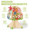 Monlurd Montessori Wooden Tree Activity Center, Sensory Table & Busy Board for Toddlers 1-3, 4-Season Learning Activity Cube for Playroom & Daycare view 4