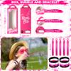 160 Pcs Pink Girls Party Favors - Little Girl's Birthday Supplies Set with Heart Glasses Wristband Straws Bubble Sticker Keychain Hair Pin - Ideal Goodie Bag Stuffers for Kids (Trendy Party favors) view 3
