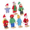 Abaodam 7pcs Wooden Family Doll Movable Mini Dolls for Pretend Play House Safe and Smooth Surface for Creative Role Playing and Imaginative Fun view 1