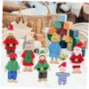 Abaodam 7pcs Wooden Family Doll Movable Mini Dolls for Pretend Play House Safe and Smooth Surface for Creative Role Playing and Imaginative Fun view 3