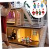 Abaodam 7pcs Wooden Family Doll Movable Mini Dolls for Pretend Play House Safe and Smooth Surface for Creative Role Playing and Imaginative Fun view 4