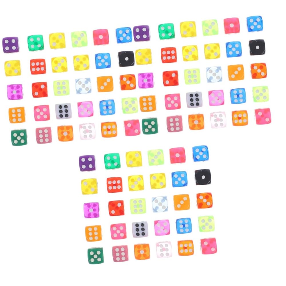 Abaodam 3sets Resin Dices for Board Games Mixed Color Dice Portable Party Props and Learning Tools Fun Entertainment Dices for All Occasions 30pcs*3