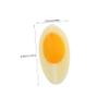 CIYODO 2sets Faux Chicken Eggs Food Models for Home Decorations Kitchen Props and Photography Realistic Artificial Egg Slices for Educational Use and Culinary Presentations 5pcs*2 view 2
