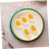 CIYODO 2sets Faux Chicken Eggs Food Models for Home Decorations Kitchen Props and Photography Realistic Artificial Egg Slices for Educational Use and Culinary Presentations 5pcs*2 view 3