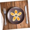 CIYODO 2sets Faux Chicken Eggs Food Models for Home Decorations Kitchen Props and Photography Realistic Artificial Egg Slices for Educational Use and Culinary Presentations 5pcs*2 view 4