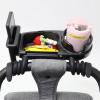 3 in 1 Baby Strollers Food Tray with Phone Holder Bottle Cup Holder Detachable Organizers Tray Flexible Arm Grips view 4