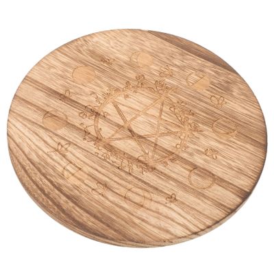 FUNOMOCYA Crafted Wood Dish Divination Tool Decorative Accessory for Meditation Room