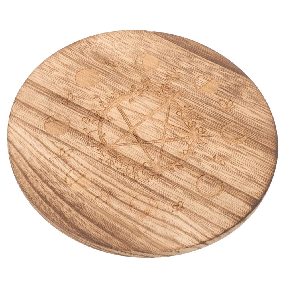 FUNOMOCYA Crafted Wood Dish Divination Tool Decorative Accessory for Meditation Room