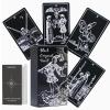 LINSINA Tarot Deck Card with Guidebook for Beginners,Tarot Cards with Meanings on Them,Fortune Telling Game Cards for Lover (Black) view 1