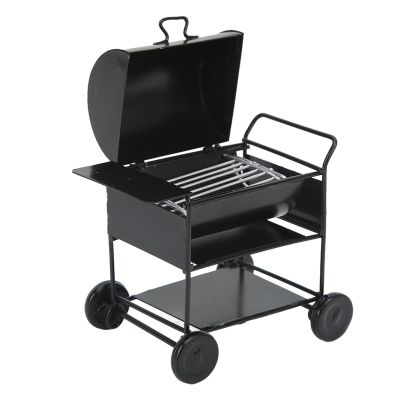 /12 Dollhouse Miniature BBQ Grill BBQ Grill Oven Model for RC Car Decoration, Grill Cart Accessory for /12 Scale