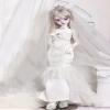 SssHam BJD Doll Clothes Wedding Dress Headdress Necklace for 1/3 1/4 BJD Doll Clothing Female Doll Miniatures Accessories (Doll Not Included)(1/4) view 1