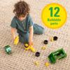 BUILD-A-BUDDY Take Apart Toys - John Deere Skid Steer - Includes Kids Ratchet Tool - 2-in-1 Toddler Building Toys with Free Rolling Wheels - 13 Pieces - Ages 18 Months and Up view 3