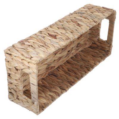 ABOOFAN Hyacinth Woven Storage Baskets Rattan Decorative Basket Multi-function Pastoral Style Storage for Home Decor