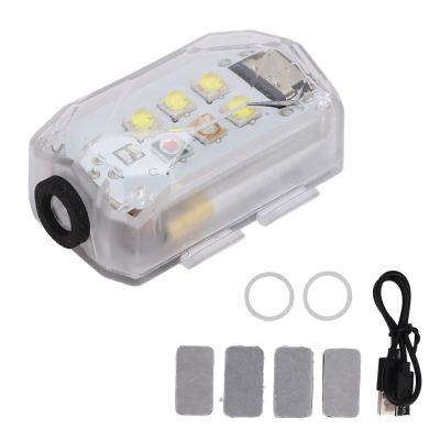 Drone Strobe Light Anti Collision Rechargeable LED Lamp Small Lightweight with 6 High Brightness LEDs for Mini 4 Pro Air 3 Mavic 3 Mini 2 SE RC Drones ABS Material 1.57x1.1x0.61in