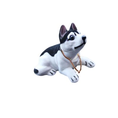 Abaodam Husky Dog Shaking Head Ornament for Cars Cute Dashboard Decoration Adorable Car Interior Accessory for Dog Lovers