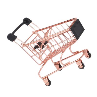 CORHAD Miniature Shopping Cart for Chic Design Plaything for Pretend Grocery Store Fun for Boys and Unique Home Decor