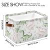 Kigai Dinosaur Storage Basket with Handles Waterproof Collapsible Storage Bin Canvas Fabric Basket Decorative Box Closet Organizer for Nursery Bedroom Office view 4