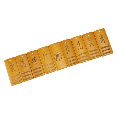 BESPORTBLE 9pcs Traditional Chinese Divination Accessories Bagua Divination Card Moon Phase Pendulum