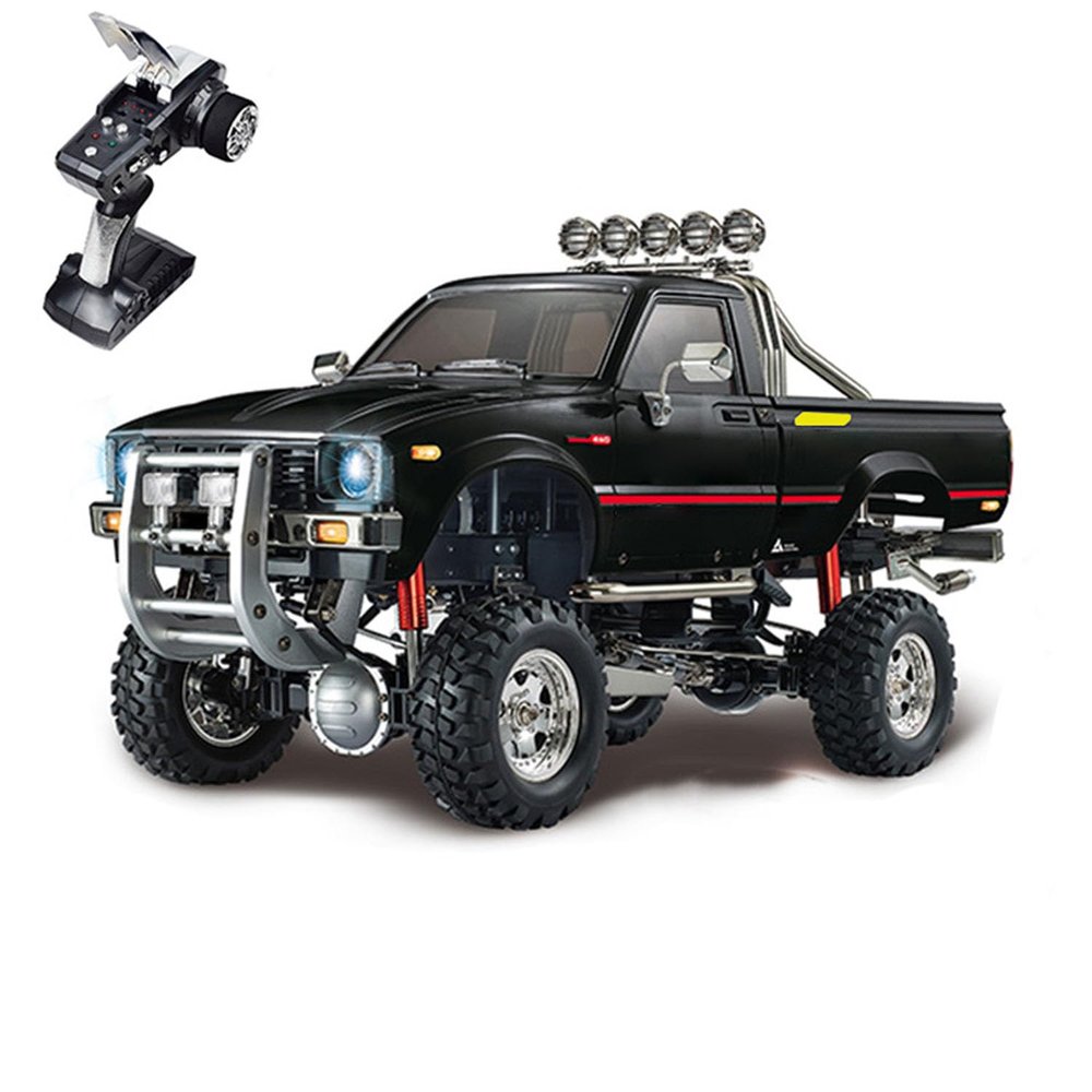 wheelfun HG 1/10 RC Pickup Model 4 * 4 Rally Car Racing Crawler P409 2.4G Radio ESC Motor Hobby Grade Model for Adult Hobby(Black)