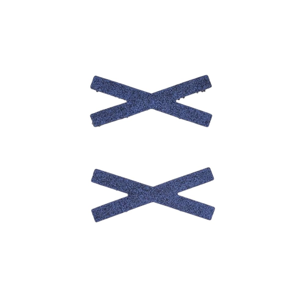 Kamipita Cross X Mini Type, 1.96 * 0.82inches, 2-Pack, Non-Stain Hair Clips, Hairpins (Plain Navy)