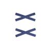 Kamipita Cross X Mini Type, 1.96 * 0.82inches, 2-Pack, Non-Stain Hair Clips, Hairpins (Plain Navy) view 1