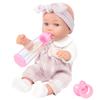 Ecore Fun 12" Baby Doll and Clothes Accessories Playset - 6 Pcs 12 Inch Doll with Pink Romper Outfit, Headband, Socks, Pacifier, Bottle | Gift Ready in Box view 1