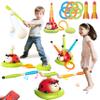 4 in 1 Musical Jump, Toss Ring Game, Baseball Toys and Stomping Launch Rocket Launcher for Kids Toys & Games with Remote, Indoor Outdoor Toys for Kids Ages 4-8 3-5 Baseball Party Favors Birthday Gift view 1