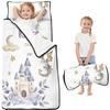Personalized Toddler Nap Mat for Girls Custom Name CastleBags Sleeping Bag with Pillow & Blanket Soft & Portable for Daycare, Preschool & Kindergarten view 1