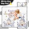 Personalized Toddler Nap Mat for Girls Custom Name CastleBags Sleeping Bag with Pillow & Blanket Soft & Portable for Daycare, Preschool & Kindergarten view 3