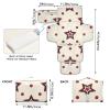 Reusable Diaper Changing pad with Tissue Pocket Wine Red Stars Dot Beige Diaper mat Changing pad Travel for Moms, Dads cambiadores de pa?ales para Bebes view 4
