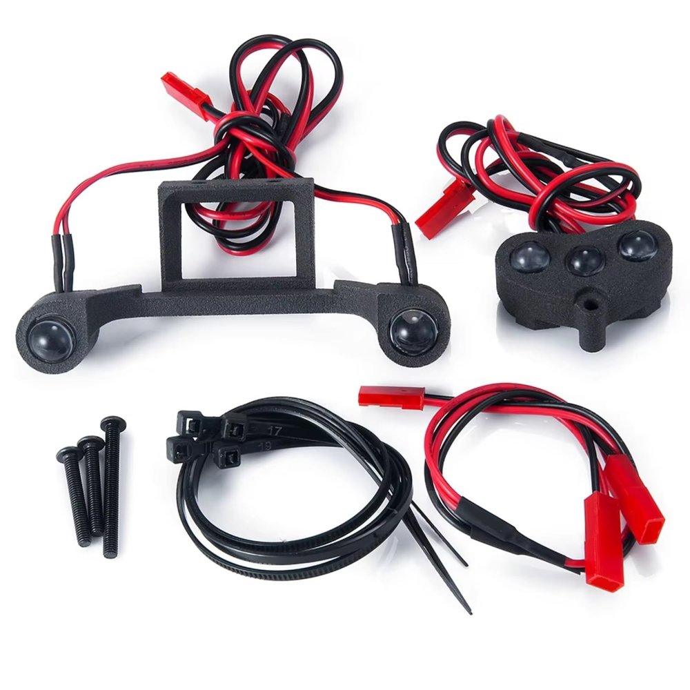 for Rustler 4X4 for VXL XL-5 1/10 Front and Rear Lights Lamp Bar Spotlight RC Crawler Car Upgrade Parts Rc Car Headlamps Lights