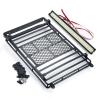 for Axial for SCX10 90046 for TRX4 1/10 RC Crawler RC Car Roof Rack Metal Luggage Carrier with Light Bar 232 * 153mm Rc Car Headlamps Lights(Roof Rack and Light) view 1