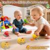 Marstone Toddler Toys 1 2 Year Old Boy Gifts: Dinosaur Slide with 4 Animal Cars Educational Baby Toys 12-18 Months, First 1st Birthday Gifts for Kids, Girls, Push Car Race Track for Toddlers 1-3 view 4