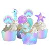 20Pcs Mermaids Party Cupcake Toppers And Wrappers Under The Sea Birthday Party Supplies Mermaids Baby Shower Decorations view 3